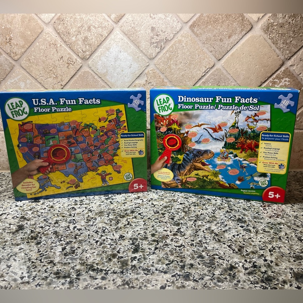 Leap Frog - USA Fun Facts Floor Puzzle and Dinosaur Fun Facts Floor Puzz…